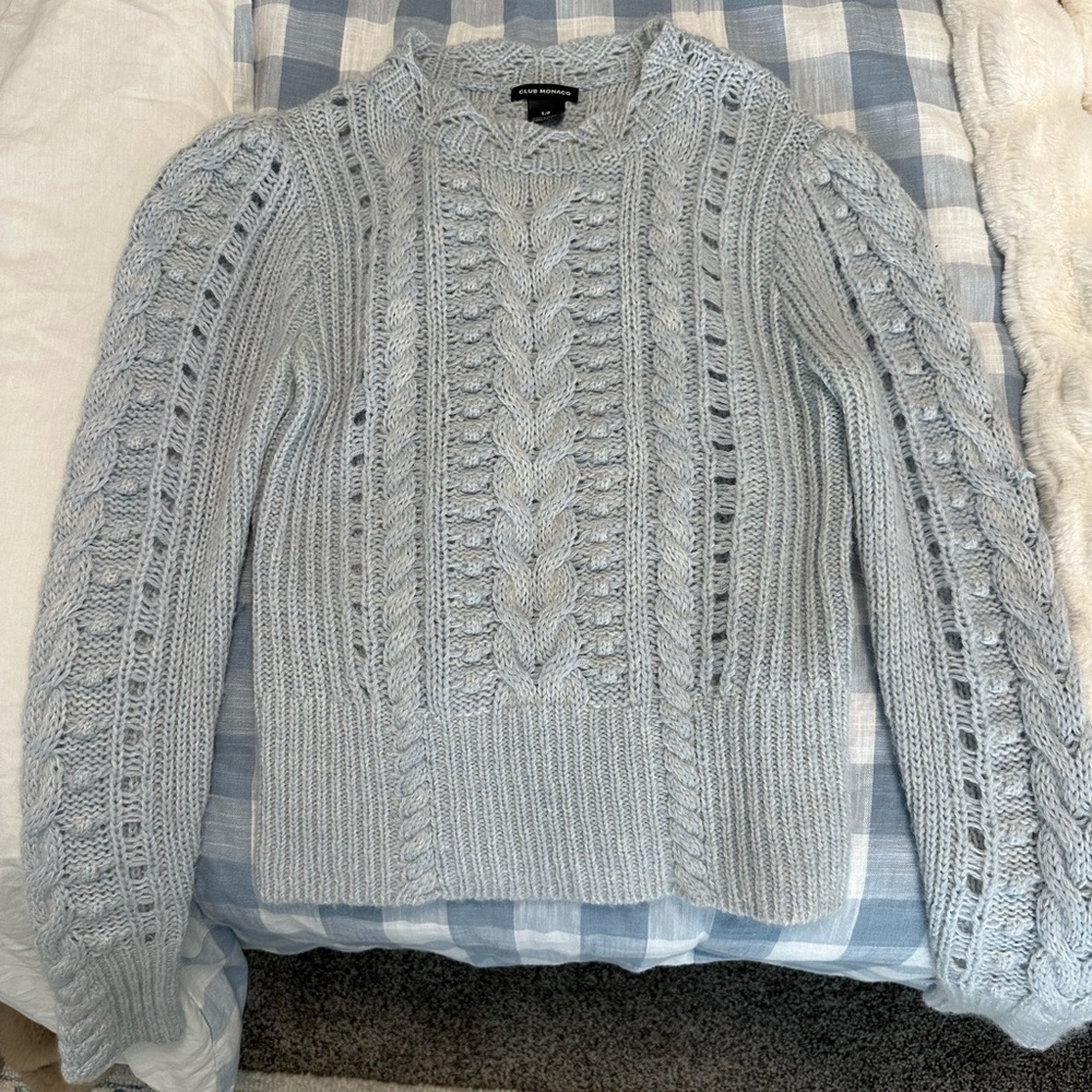 Club Monaco Cable Knit Merino Wool Sweater